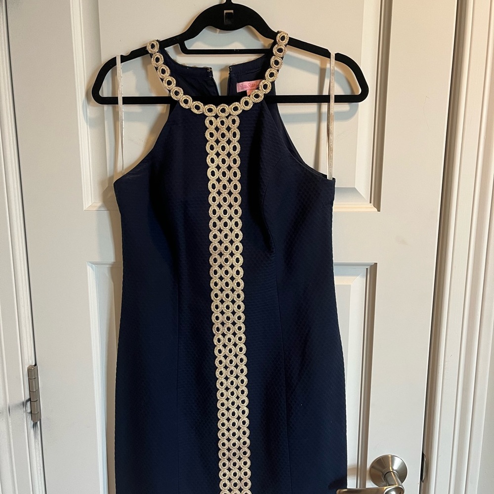 Lilly Pulitzer Navy Mini Dress with Cream Trim